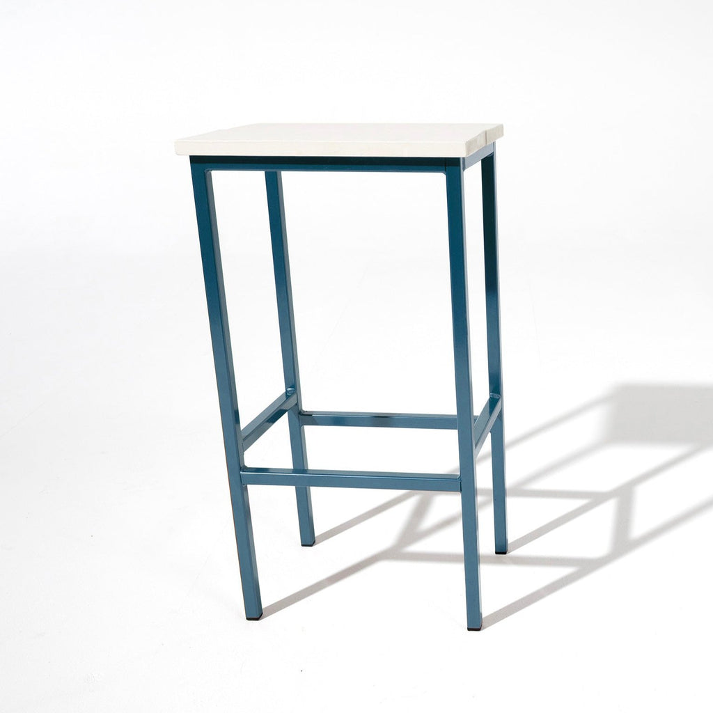 The Modern Rustic coloured stool in Pigeon Blue