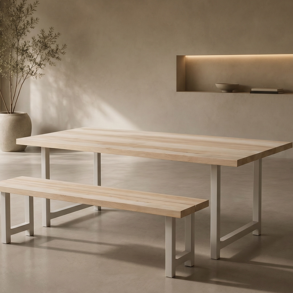 Natural Solid Ash Dining Table – The Modern Rustic